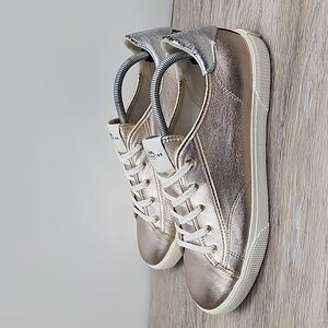 Coach Metallic Rose Gold Leather Sneakers